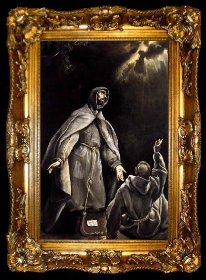 framed  GRECO, El St Francis-s Vision of the Flaming Torch, ta009-2